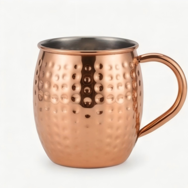 Stainless Steel Hammered Textured Cup