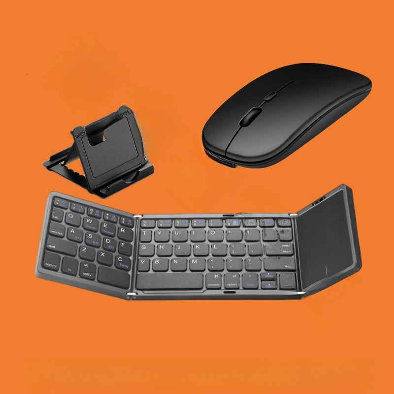 Foldable Bluetooth Keyboard with Touchpad and Mouse Set