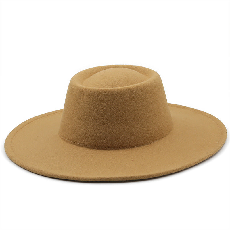 Unisex Wide Brim Woolen Hat teemdrop