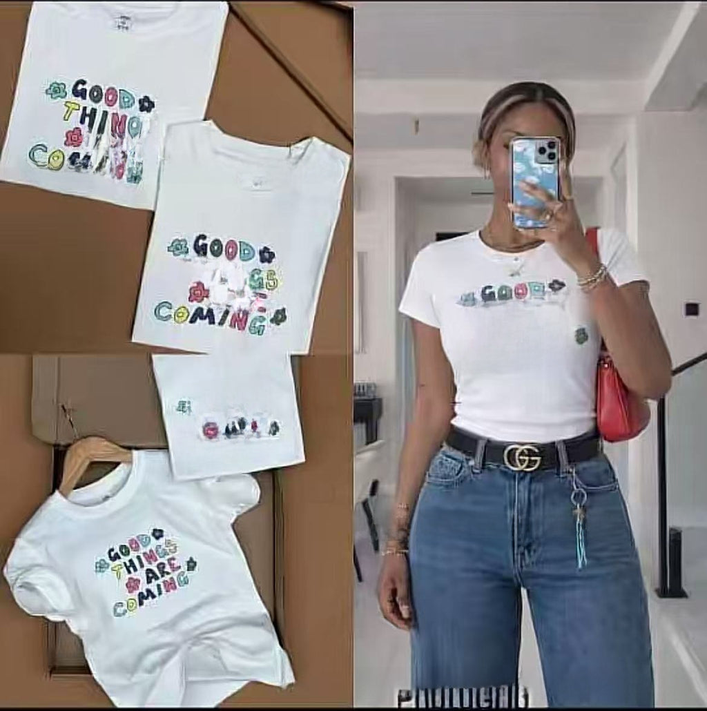 Cartoon-print top teemdrop
