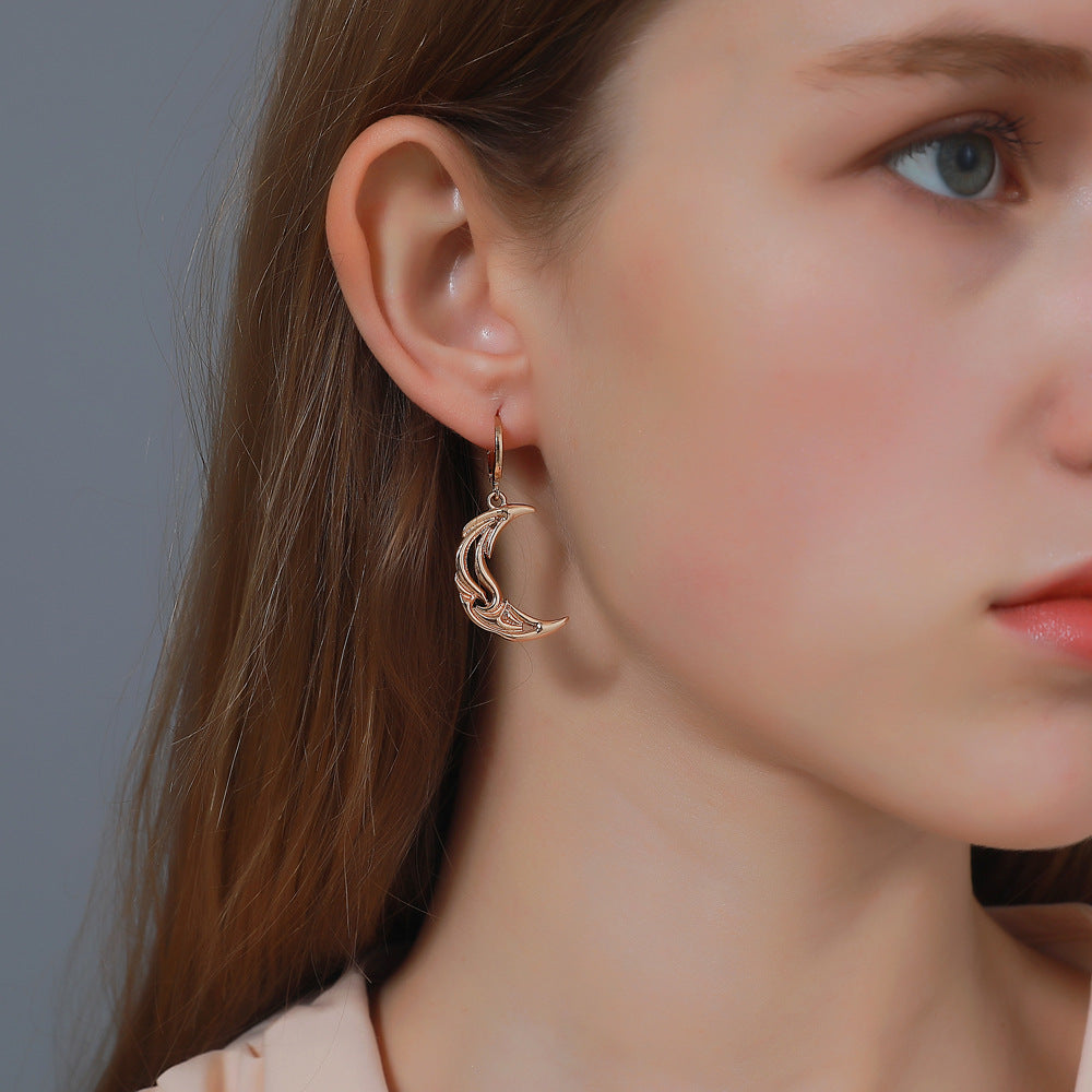 Sun and moon earrings