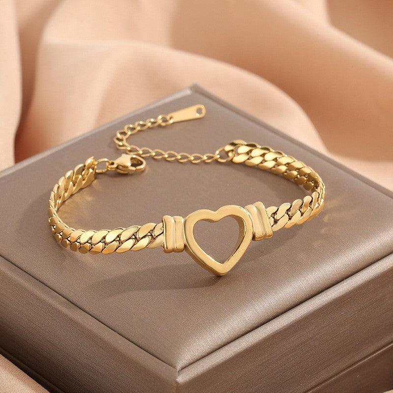 Women's Titanium Steel Heart Pendant Necklace