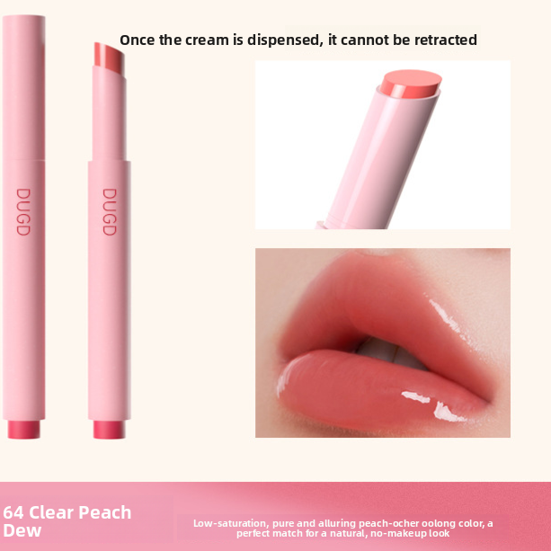 Film-Forming Solid Lip Gloss, Water-Glossy Mirror Finish, Long-Lasting Non-Transfer Plumping Lipstick Pen with Fine Shimmer teemdrop