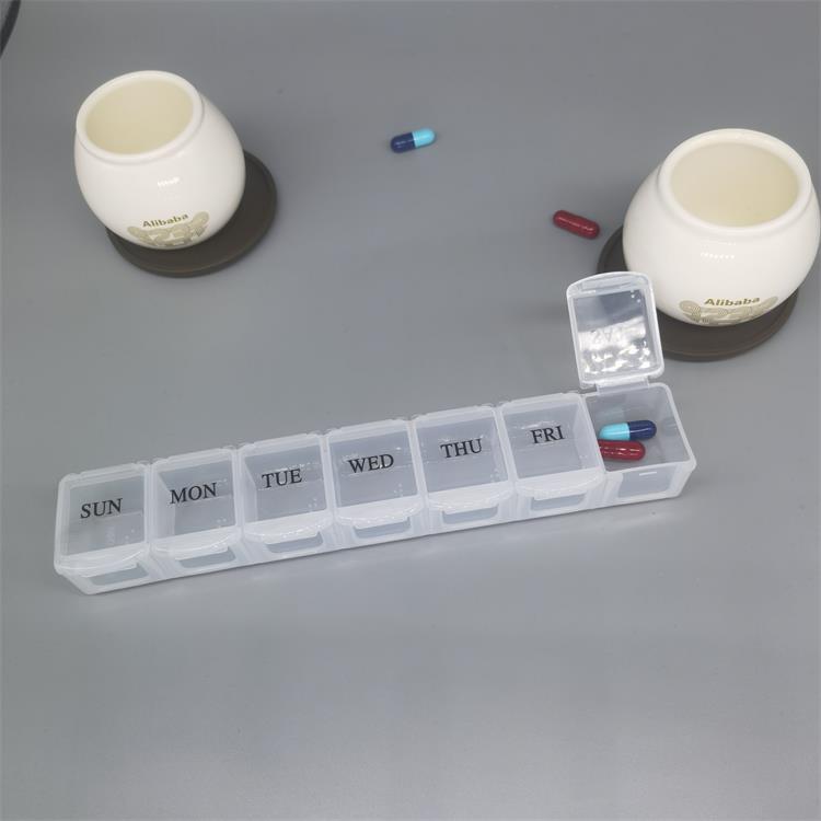 Weekly Pill Organizer with 7 Compartments