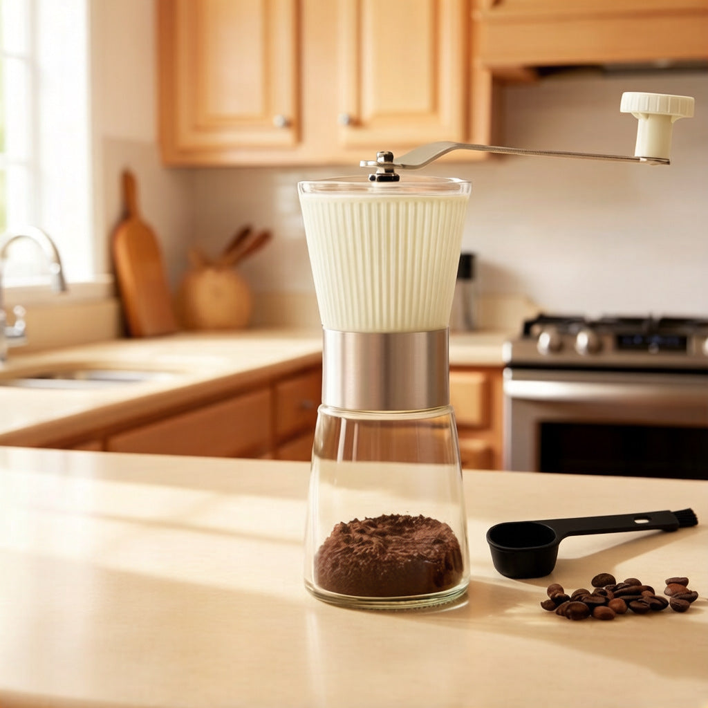Manual Coffee Grinder Adjustable Hand Crank Mill