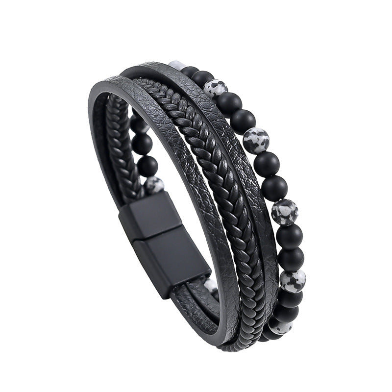 Multi-layered woven bracelet
