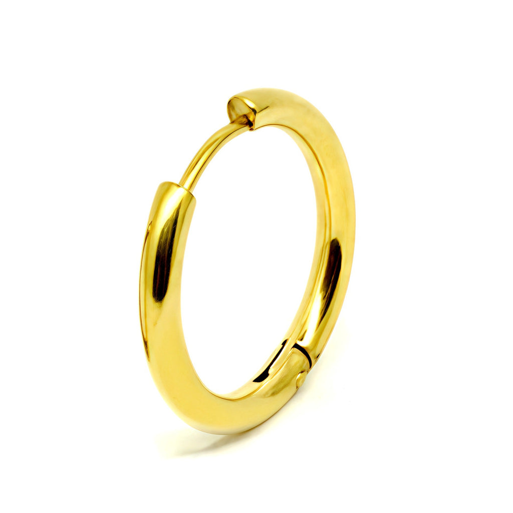 Round Plain Hoop Earrings Classic Minimalist Jewelry
