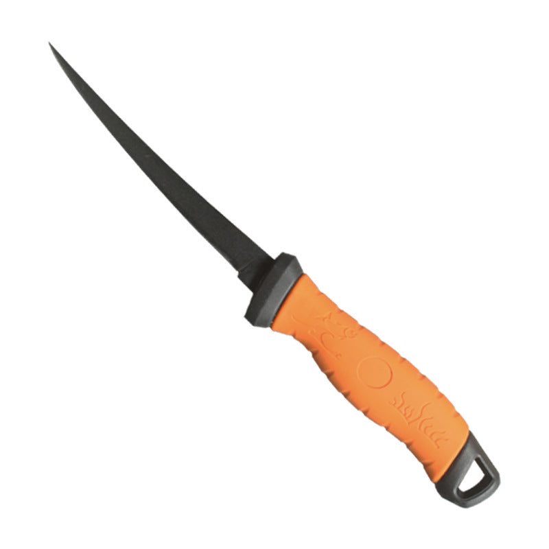 Portable Fishing Knife Set Non-Stick Meat Slicing Tool with Protective Cover Comfort Grip teemdrop