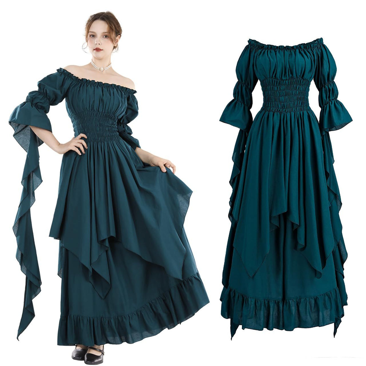 Retro women's dress teemdrop