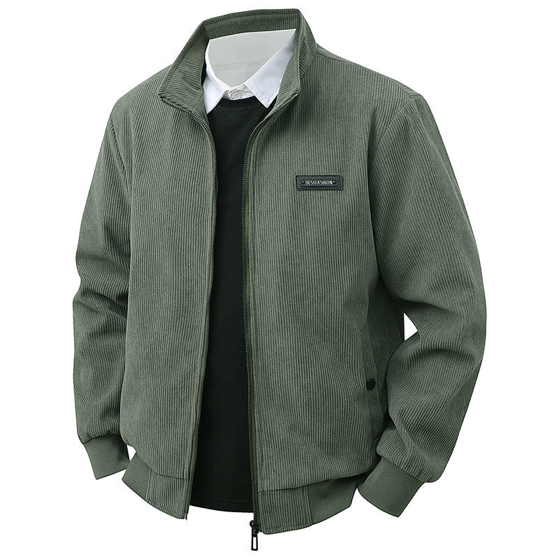 Stand Collar Long Sleeve Shirt Jacket