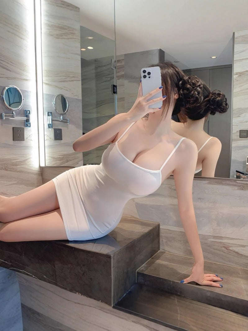 Women Sexy Open Back Lingerie Nightgown Role Play Dress