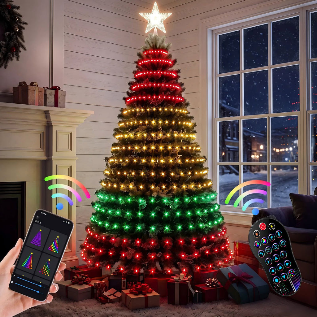 Programmable Remote Control LED Christmas Tree Lights