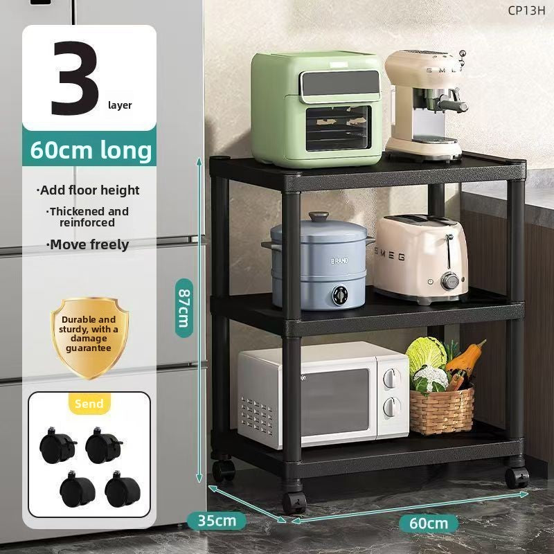 Multi-Layer Foldable Storage Rack with Wheels
