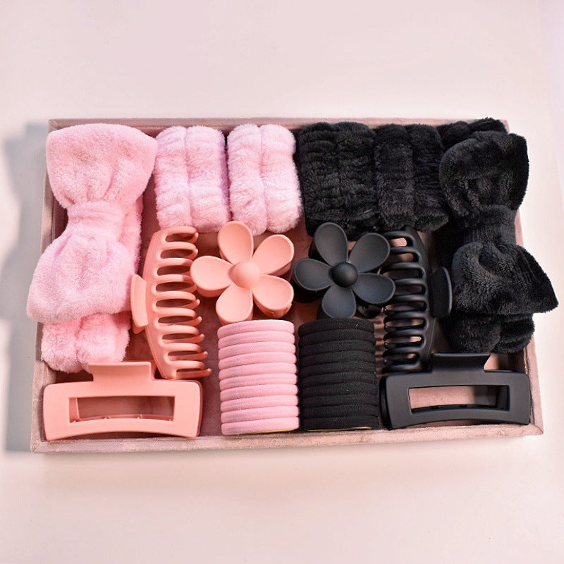 16-Piece Women's Hair Accessories Set with Bow Design and Versatile Clips Ties for Daily Styling teemdrop