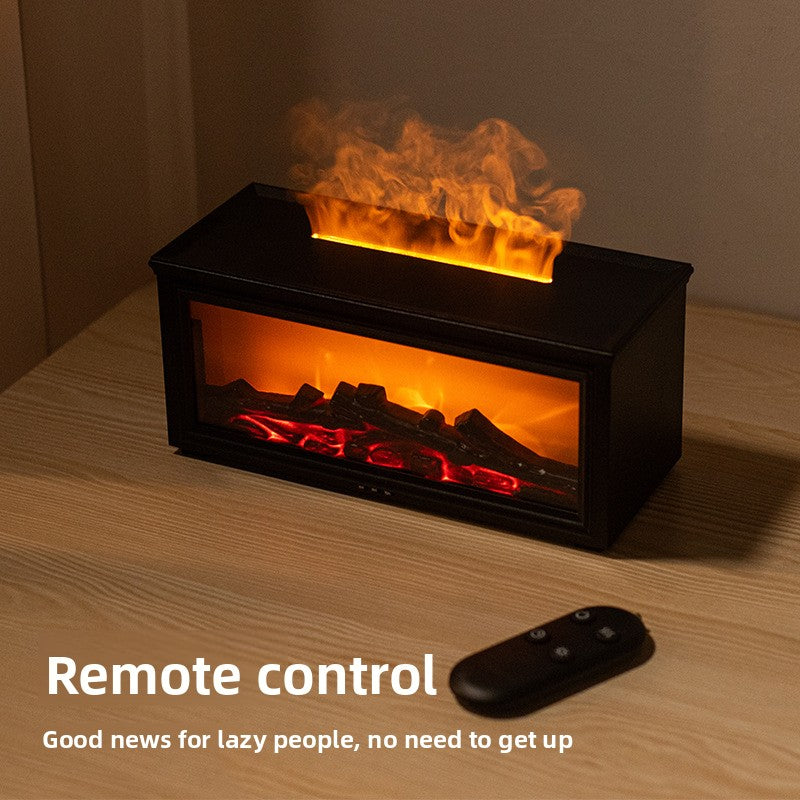 7-Color Fireplace Ultrasonic Aroma Diffuser