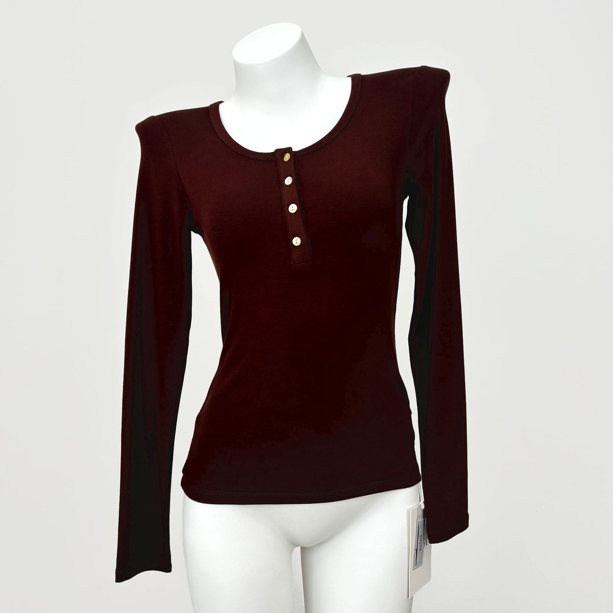Lady's Korean-style long-sleeved viscose blend cotton T-shirt teemdrop