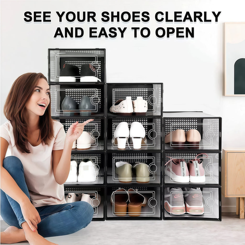Transparent Foldable Shoe Storage Box