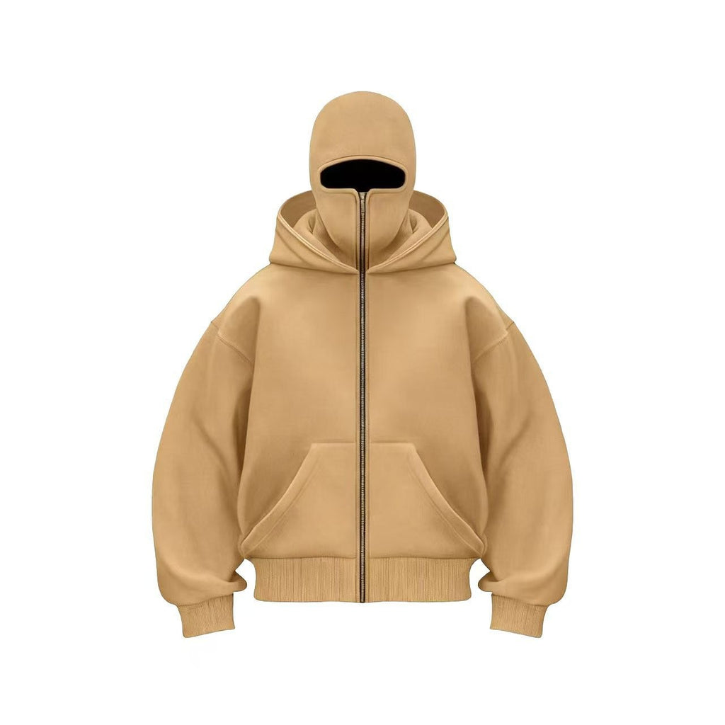 Men's Double Hood Fleece Lined Pullover Sweatshirt Loose Fit Long Sleeve