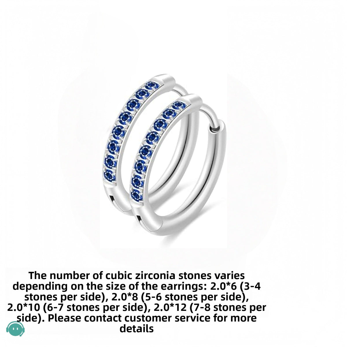 Titanium Steel Round Zircon Earrings Simple Casual Style Ear Buckles for Women teemdrop
