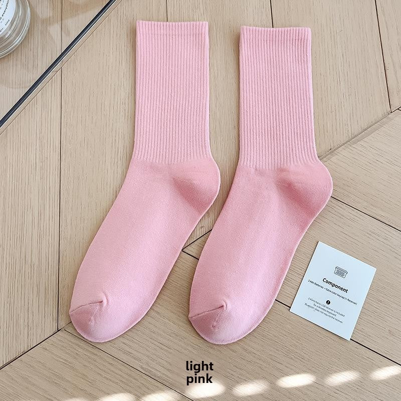 Unisex Combed Cotton Mid-Calf Socks teemdrop