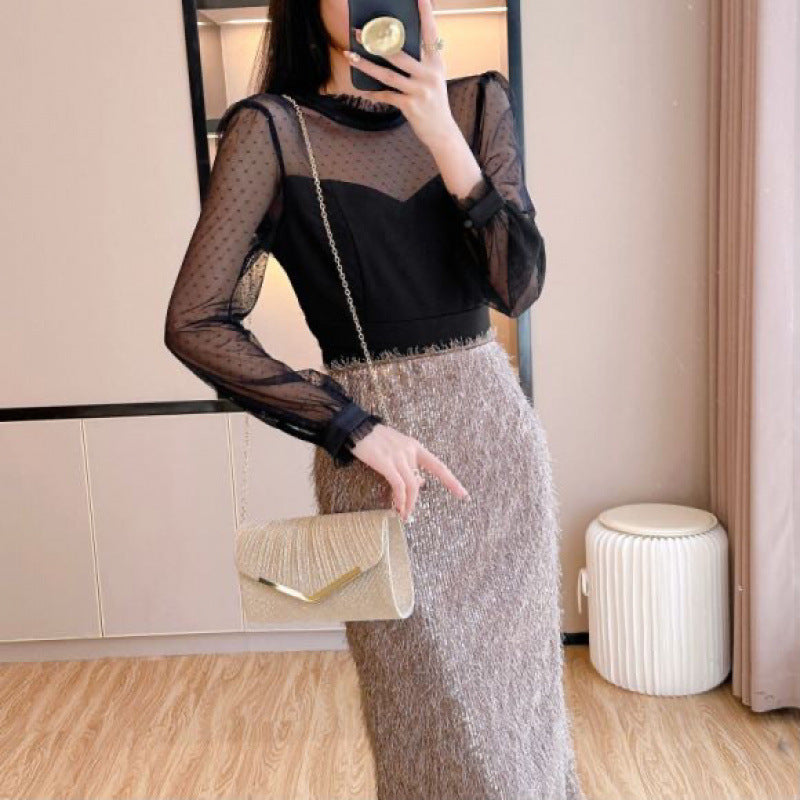 Women?s Shiny Pleated Large Capacity Handbag Evening Clutch Crossbody Bag teemdrop