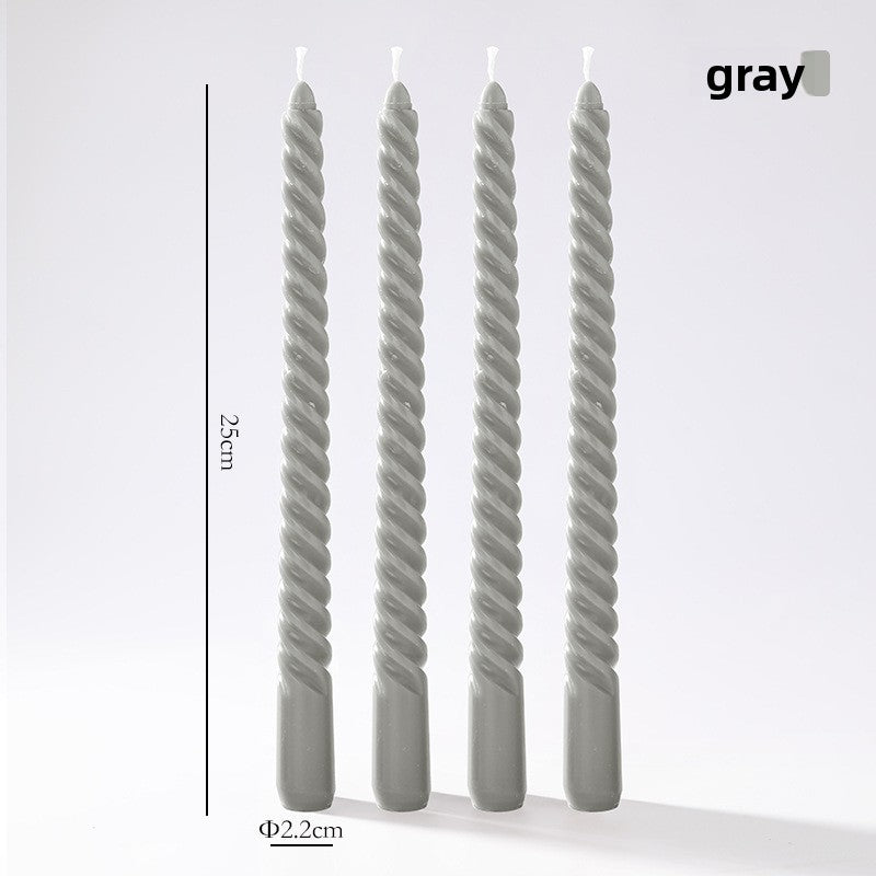 Vintage spiral long rod candle teemdrop