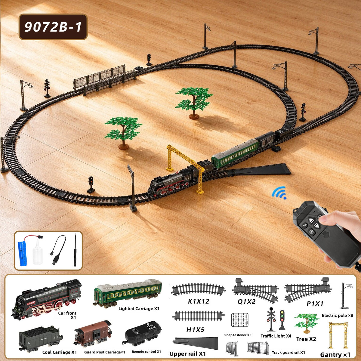 Electric Steam Train Locomotive Model Toy