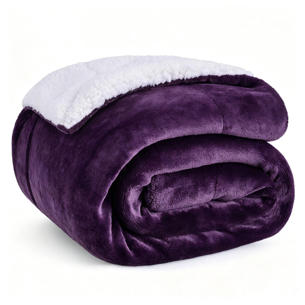 Double-Sided Warm Plush Flannel Blanket teemdrop