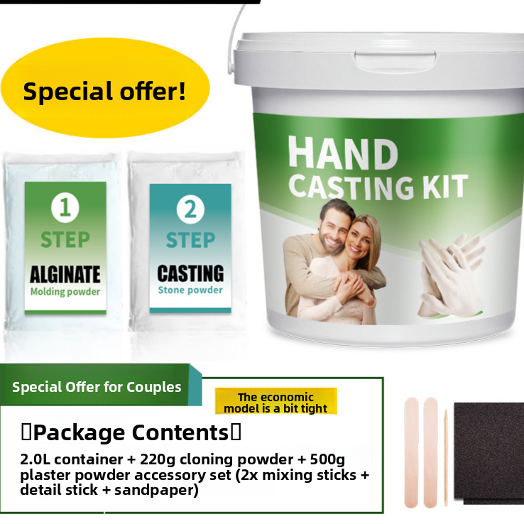 DIY Gypsum Hand Mold Clone Powder Couple Set