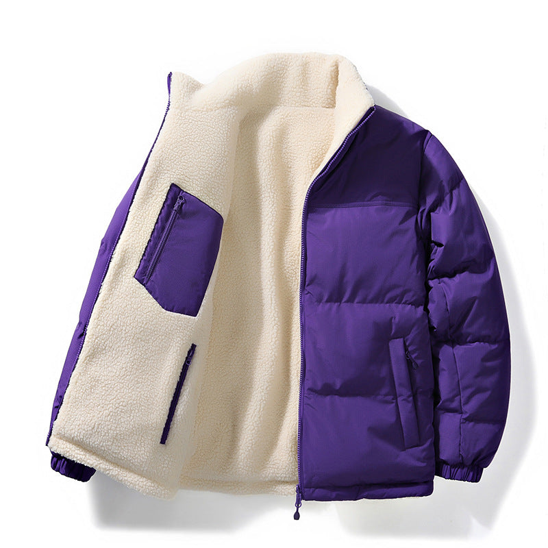 Reversible Stand Collar Winter Coat