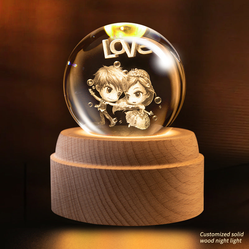 Rotating Crystal Ball Music Box