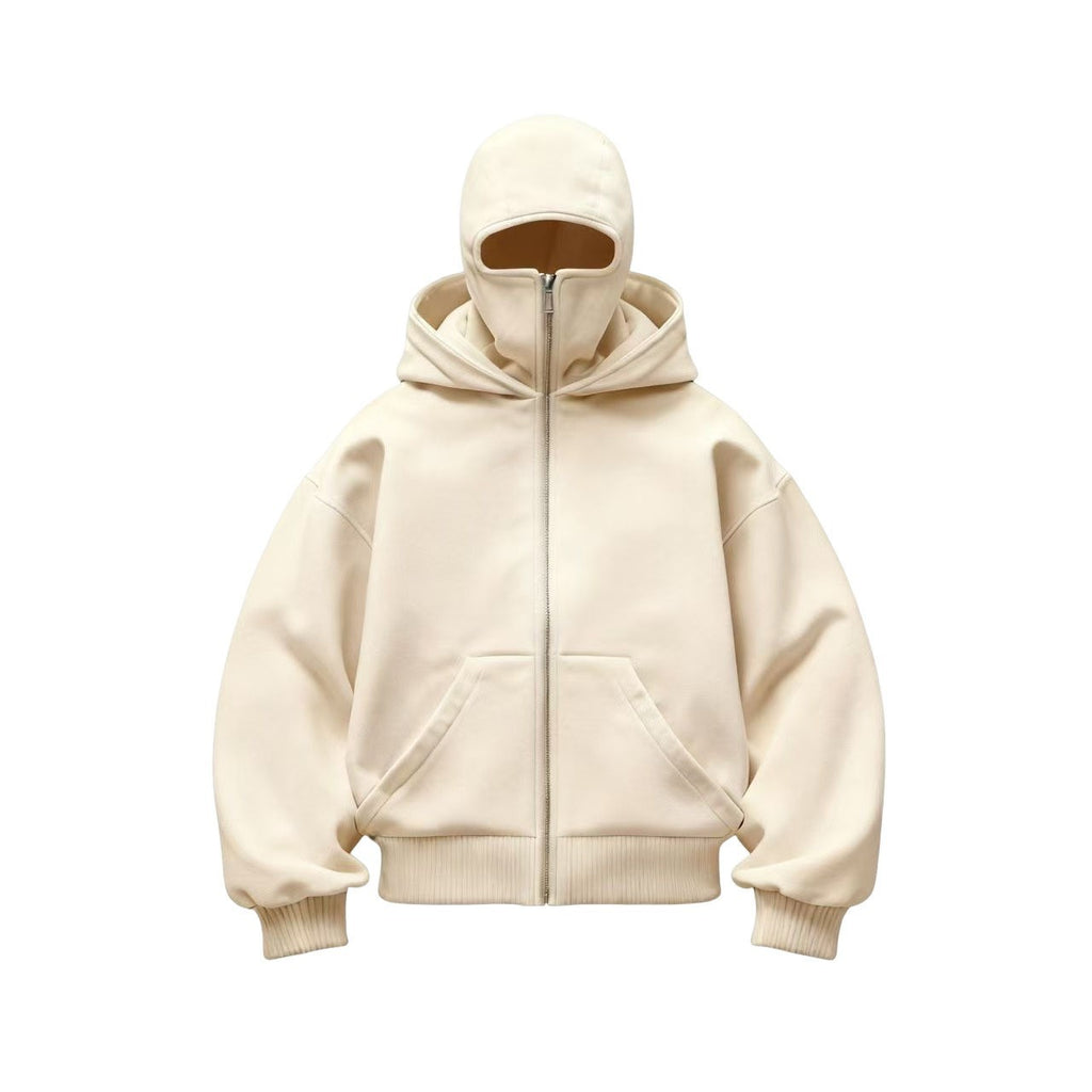 Men's Double Hood Fleece Lined Pullover Sweatshirt Loose Fit Long Sleeve