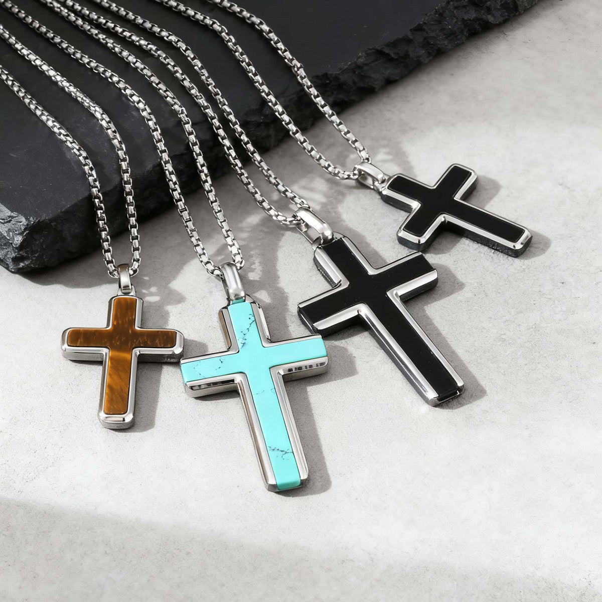 Men's necklace cross