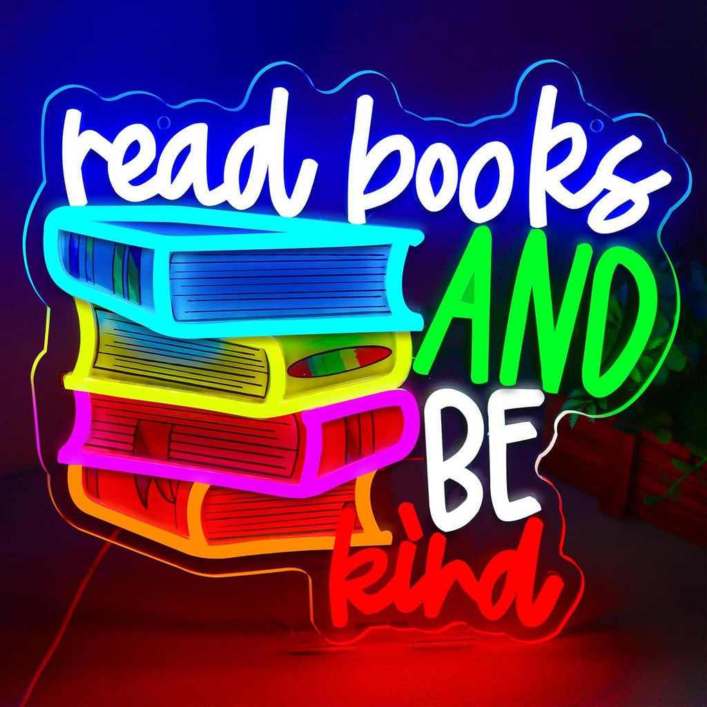 Dimmable LED Reading Neon Sign Wall Decor Light teemdrop