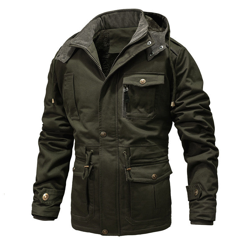 Mens Washed Cotton Velvet Coat
