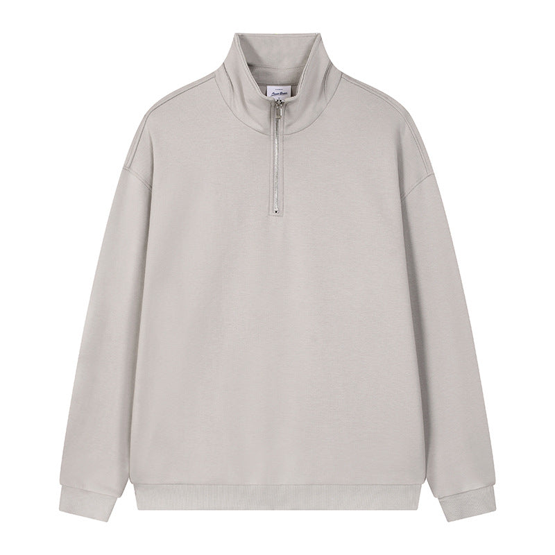 Men's Heavyweight Half-Zip Stand-Collar Thermal Sweatshirt teemdrop