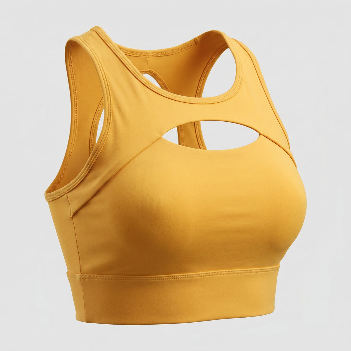 Women's High-Impact Hollow-Out Push-Up Sports Bra with Adjustable Back Clasp teemdrop