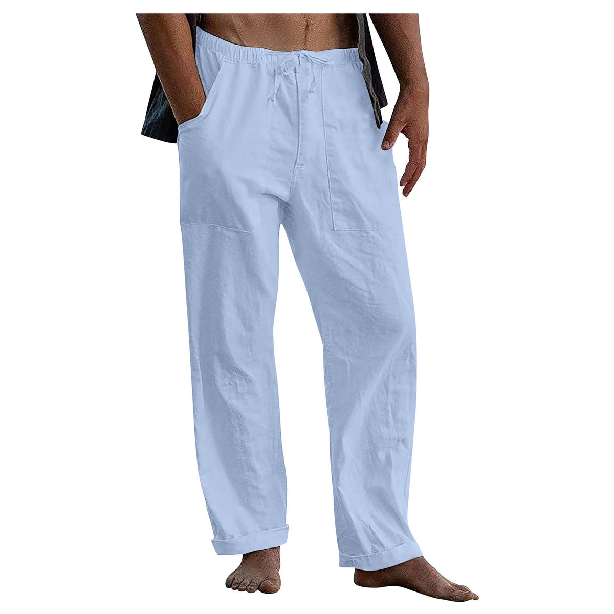 Linen Casual Pants Men's Cotton and Linen Casual Trousers