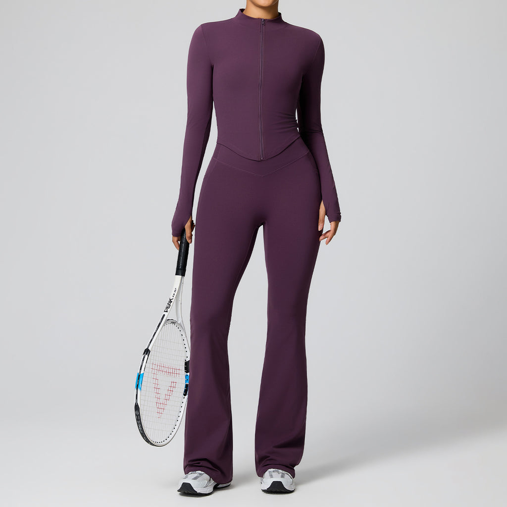 Women Two Piece Yoga Outfit High Waist Tight Sportswear Set teemdrop