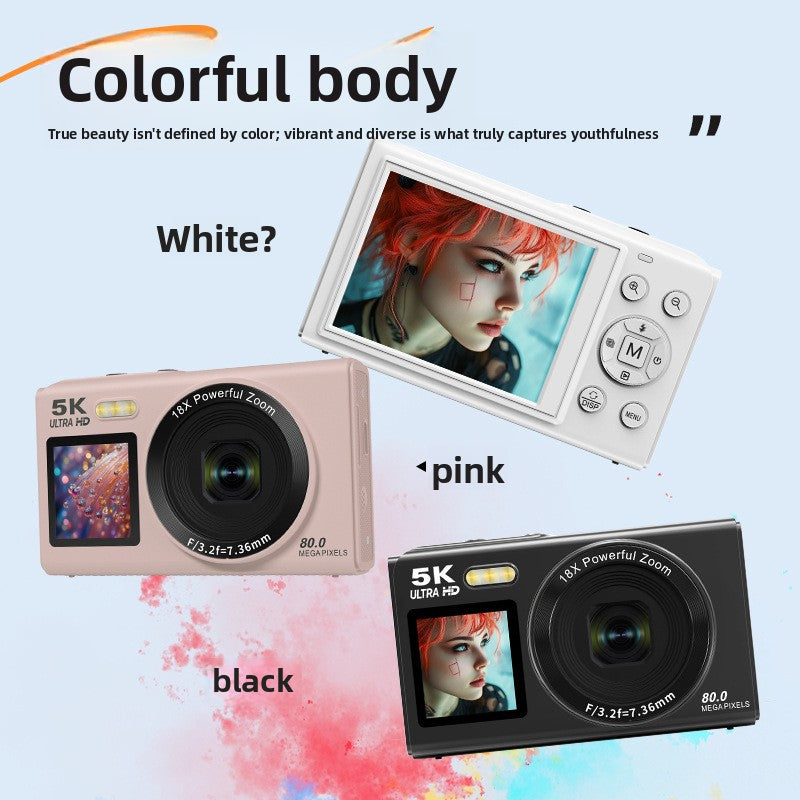 Dual Screen Digital Camera with Wi-Fi