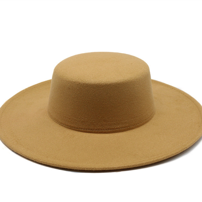 10cm Large Brim Thickened Flat Hat teemdrop