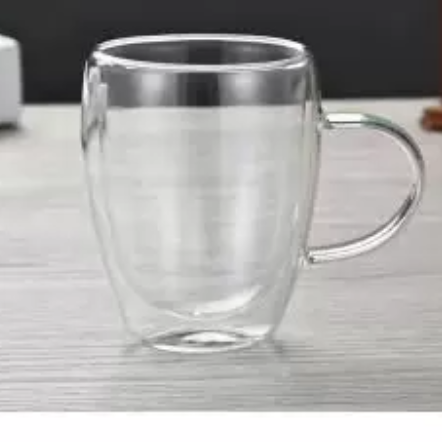 Transparent Double Layer Borosilicate Glass Cup