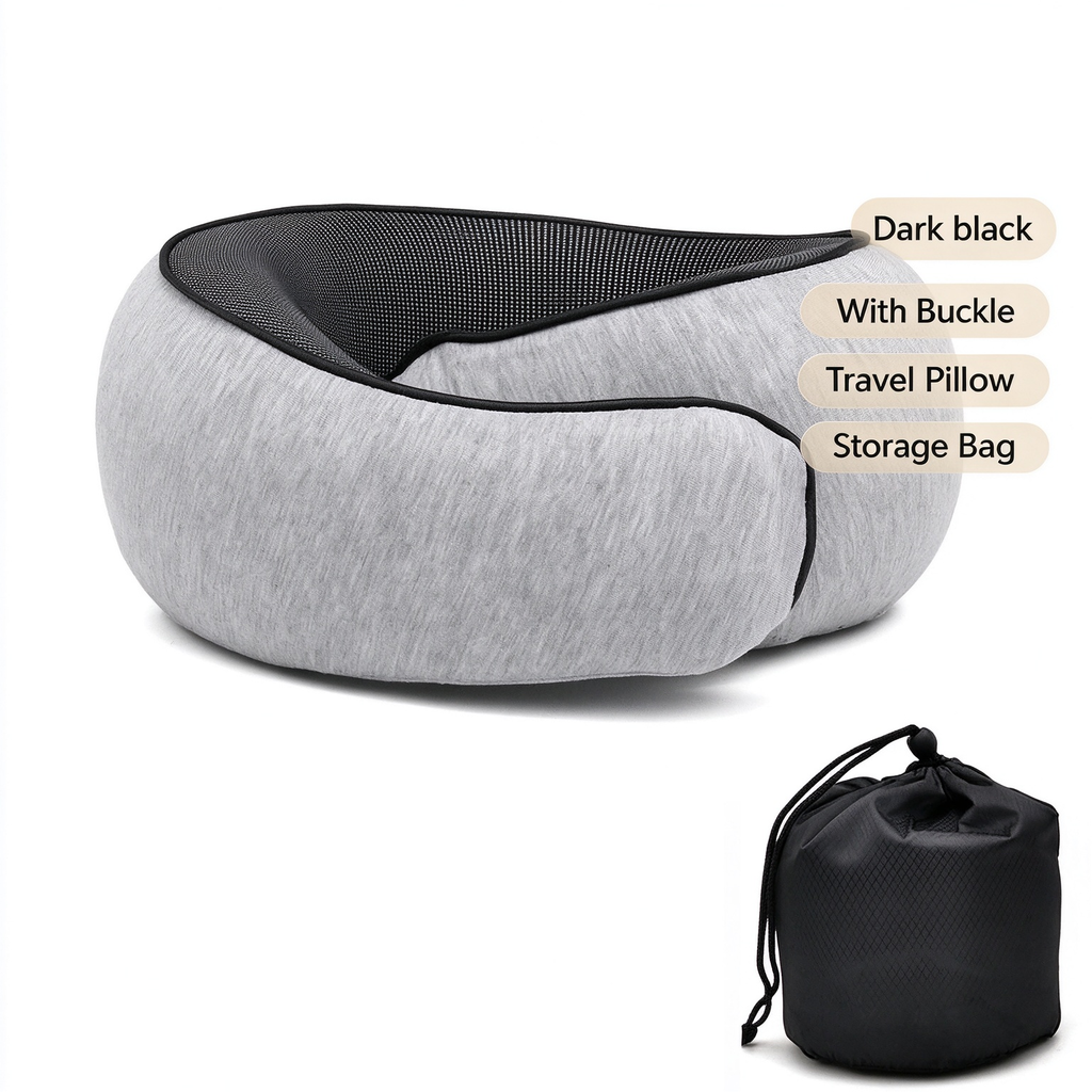 Memory Foam U-Shaped Travel Pillow teemdrop