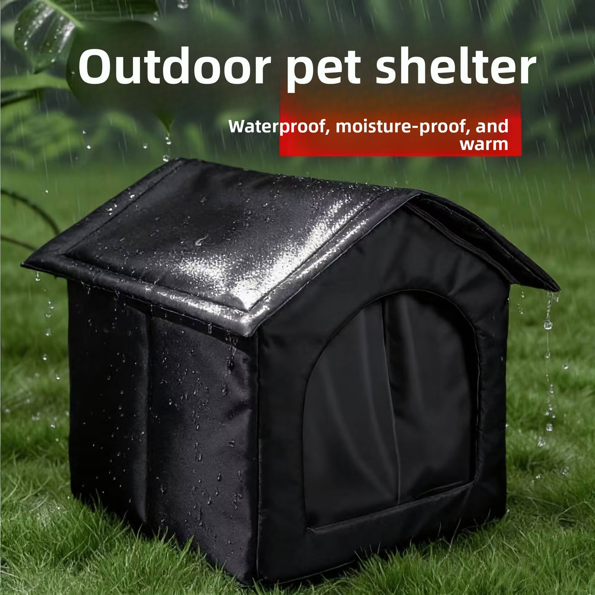 Outdoor cat shelter for stray cats teemdrop