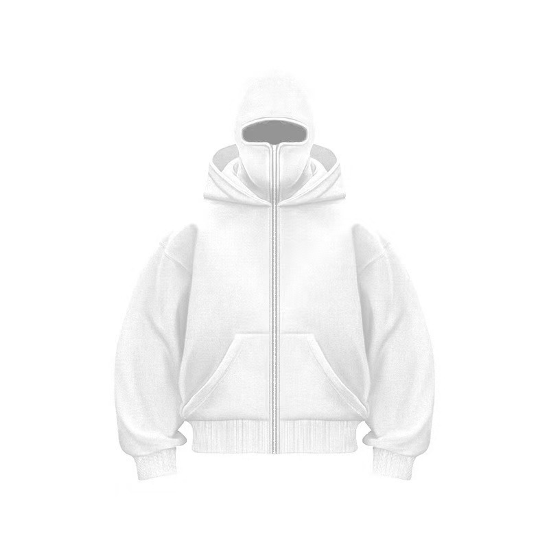 Loose Fit Fleece Lined Hooded Sweatshirt Autumn Winter Y2K Zipper Sweater teemdrop
