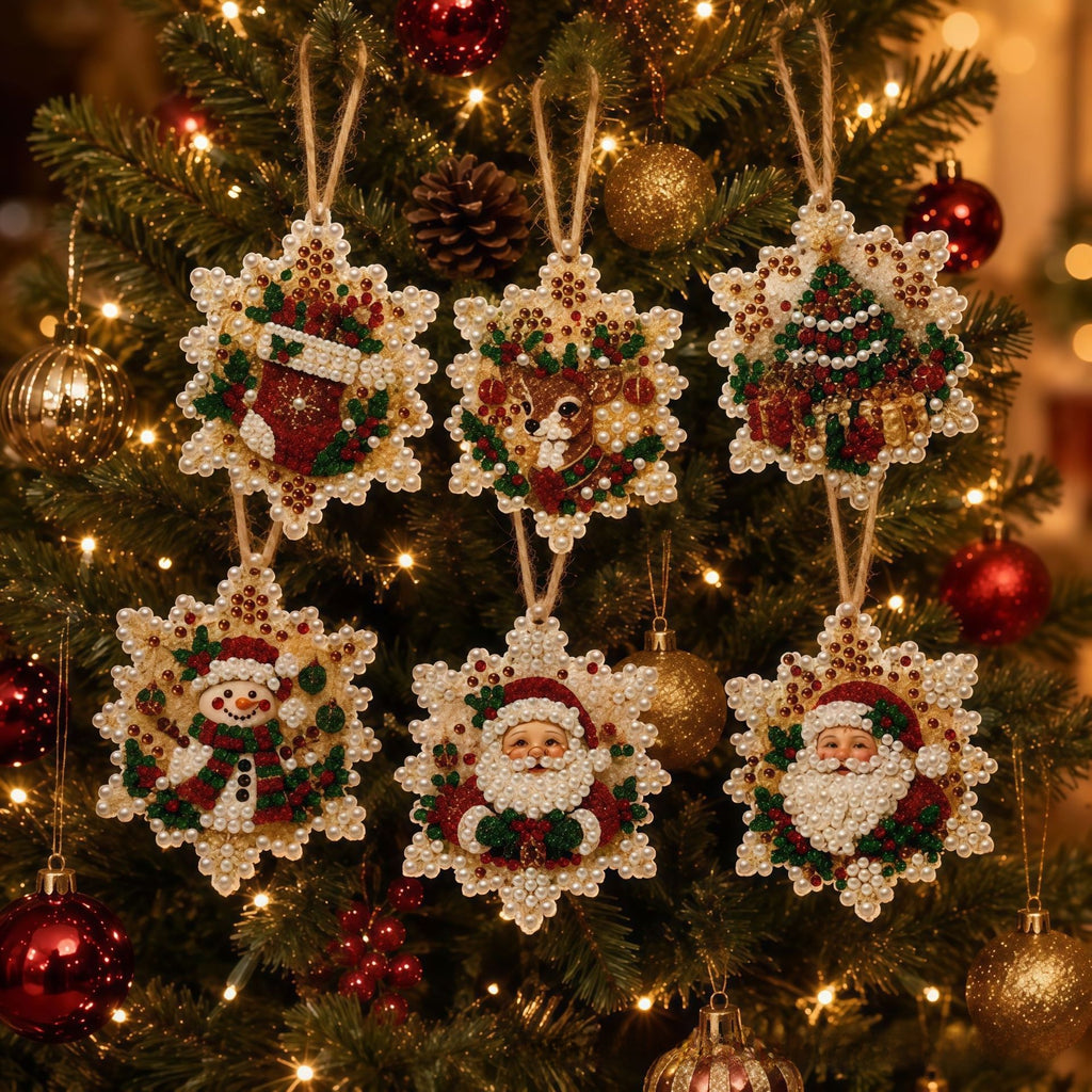 DIY Diamond Pearl Painting Christmas Tree Decorations