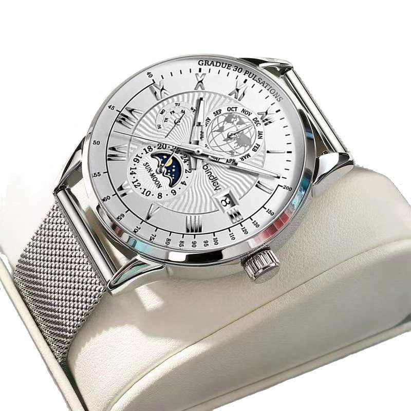luminous waterproof calendar watch