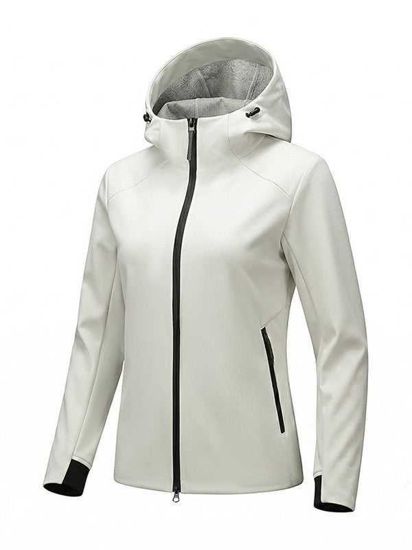 Unisex Hooded Windproof Softshell Jacket teemdrop