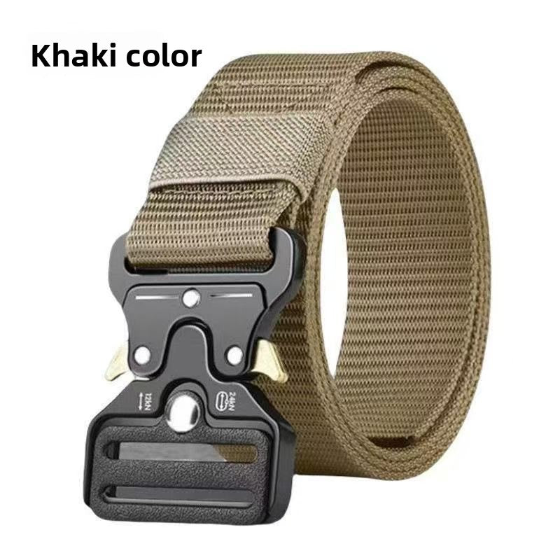 Quick-Release Buckle High-Strength Nylon Woven Outdoor Tactical Belt Wear-Resistant Unisex Workwear Belt