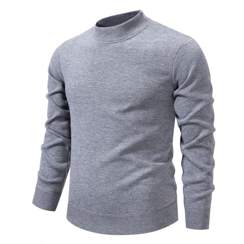 Men's Thickened Fleece-Lined Crew Neck Knit Sweater Autumn Winter teemdrop
